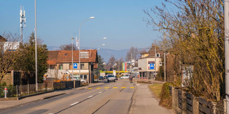 Die Einfahrt der Langenthalstrasse in der Vorstadt von Aarwangen.