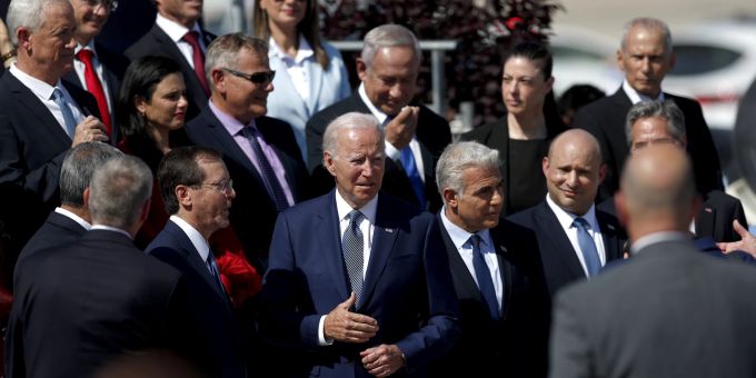 Joe Biden in Israel. EPA/ATEF SAFADI US President Biden heads to Israel kicking off Middle East trip