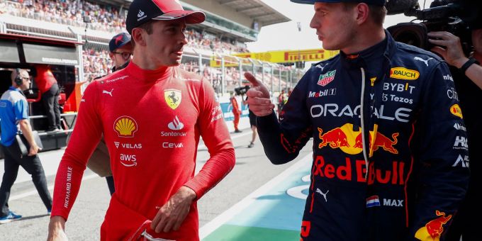 Die beiden Topfavoriten auf den Sieg in Monaco: Charles Leclerc (l) und Max Verstappen. Die beiden Topfavoriten auf den Sieg in Monaco: Charles Leclerc (l) und Max Verstappen.