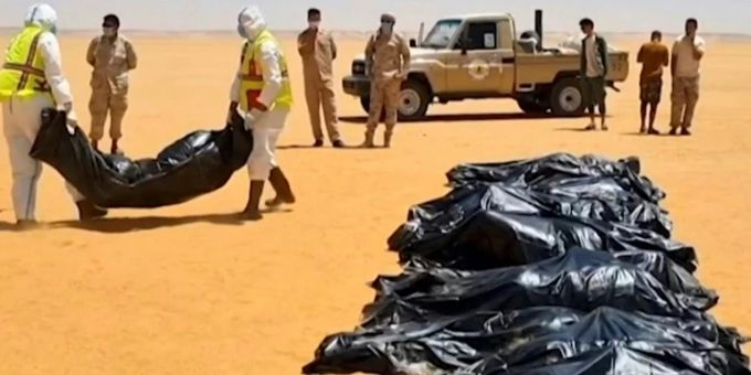 Bilder des Rettungsdienstes in Koufra vom 29. Juni. Libyen