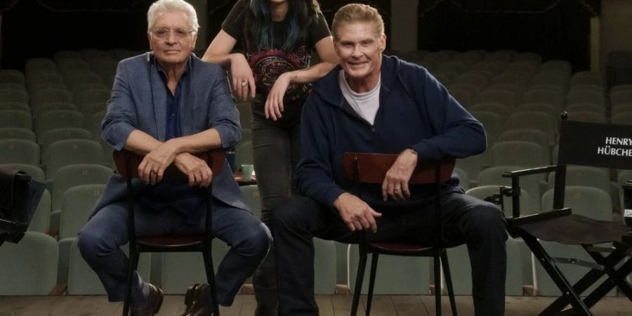 Die «Ze Network»-Stars (v.l.): Henry Hübchen, Lisa Marie Koroll und David Hasselhoff.