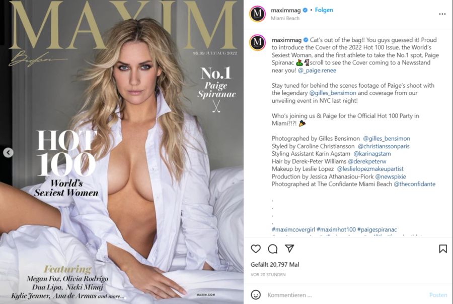 Paige Spiranac ist die «Sexiest Woman Alive» im Jahr 2022.