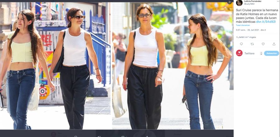 Suri mit ihrer Mama Katie Holmes.