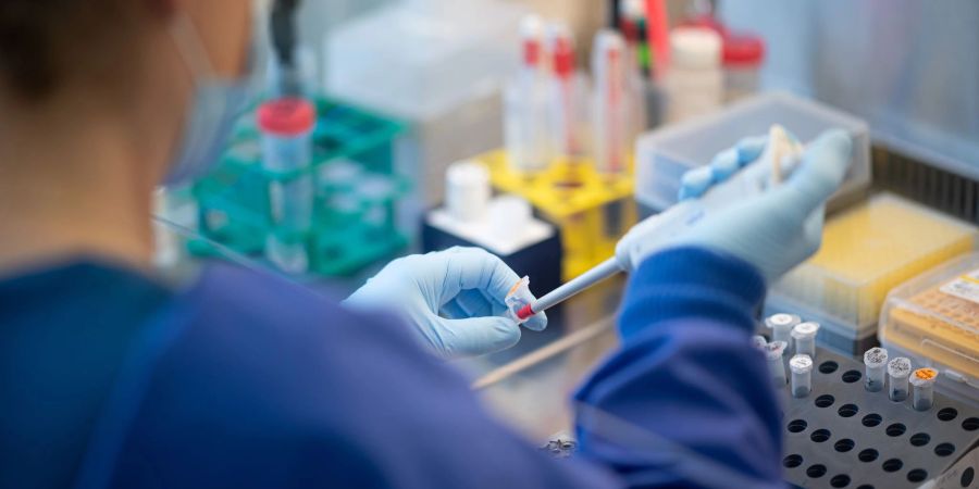 Eine Mitarbeiterin des Hamburger Instituts für Hygiene und Gesundheit monitort SARS-CoV-2 im Abwasser.