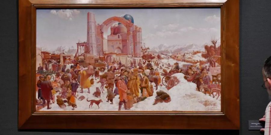 "Bauernmarkt in Samarkand" (1963) von Werner Tübke im Panorama Museum. Foto: Frank May