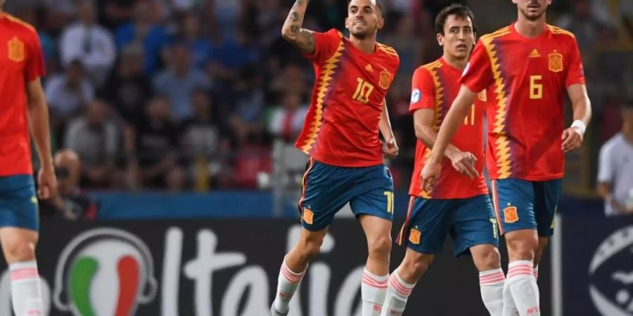 Spaniens U21-Nationalmannschaft hat bei der EM als erstes Team das Halbfinale erreicht. Foto: Massimo Paolone/Lapresse via ZUMA Press