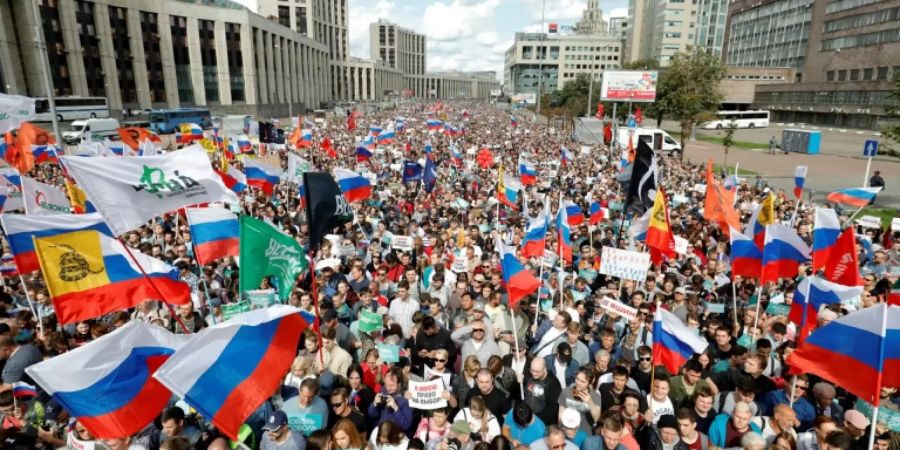 Demonstration in Moskau