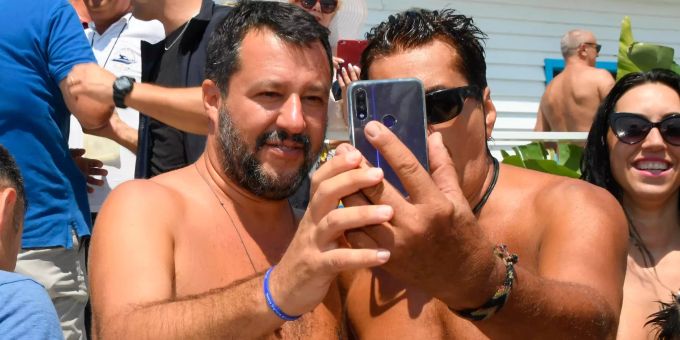 Salvini auf Sommertour·