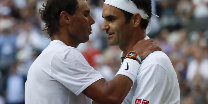 Auf der Tour erbitterte Gegner, wollen Roger Federer und Rafael Nadal am Sonntag für das Team Europa gemeinsam am Laver Cup punkten. Roger Federer Rafael Nadal