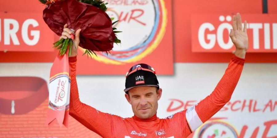 Noch trägt der Norweger Alexander Kristoff das Trikot des Gesamtführenden bei der Deutschland Tour. Foto: Bernd Thissen