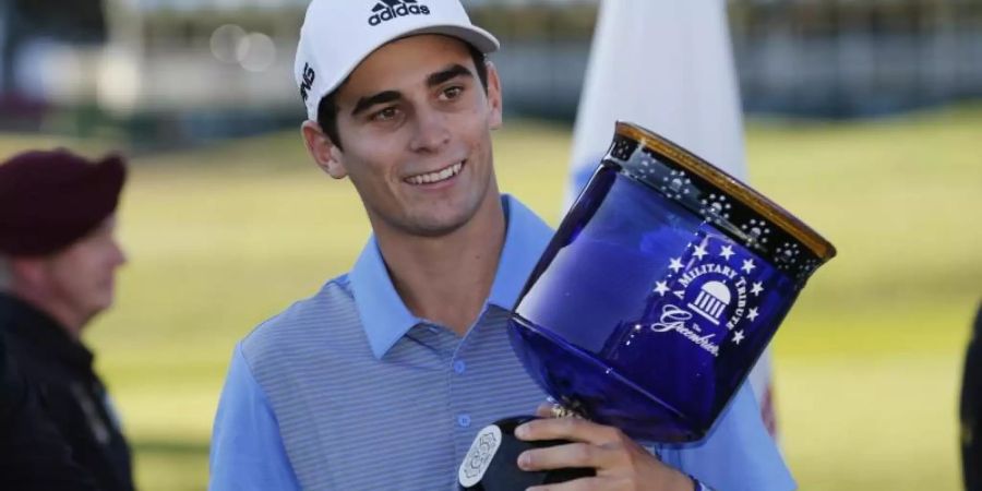 Joaquín Niemann hat als erster chilenischer Golfer ein Turnier auf der lukrativen PGA-Tour gewonnen. Foto: Steve Helber/AP