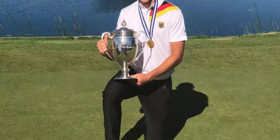 Hat das Ticket für die British Open mit dem Sieg bei der Amateur-EM gelöst: Matthias Schmid. Foto: obs/Deutscher Golf Verband (DGV)/EGA