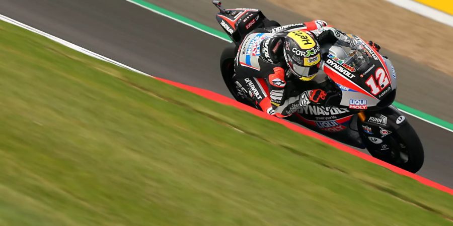 Tom Lüthi am ersten Trainingstag auf dem Circuit von Silverstone