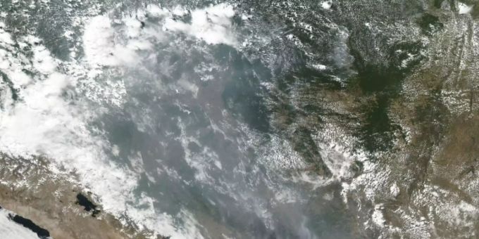 Aufnahme der Waldbrände in Brasilien Aufnahme der Waldbrände in Brasilien