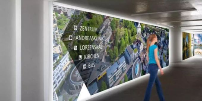 Die Bahnhofunterführung Cham ins rechte Licht gerückt: Visualisierung der geplanten Foto-Paneele.
