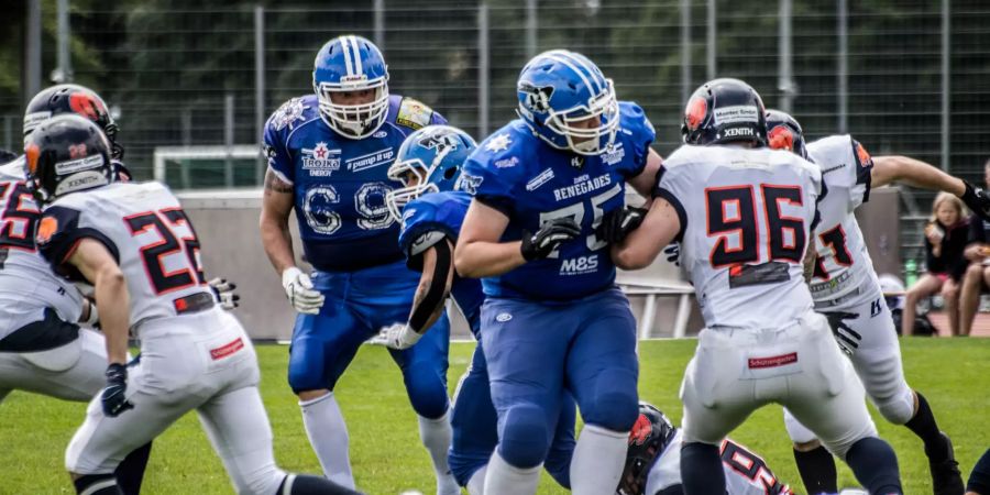 Erneute beeindruckende Leistung der Zürcher Offensive Line, Bild von Harris Dinger