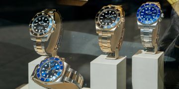 Luxus Schweizer Uhren Rolex-U-Boot in Schaufenster offizieller Händler.