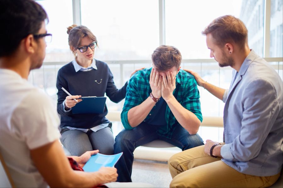 Menschen Gruppe Psychologie Verzweiflung