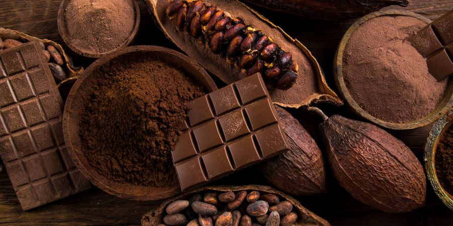 Kakao stammt aus Mittel- und Südamerika.