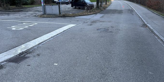 Unfallstelle in Rorschach. Unfallstelle in Rorschach.