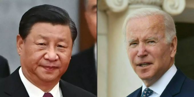 Präsidenten Xi und Biden treffen sich zu einem Gespräch. Biden Xi