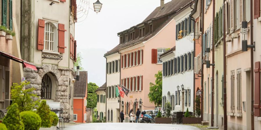 Die Altstadt Sargans mit Blick auf das Gemeindehaus an der Städtchenstrasse.