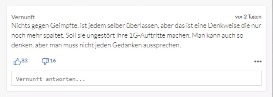 Andere Leser hätten sich mehr Vernunft von Hazel Brugger gewünscht.