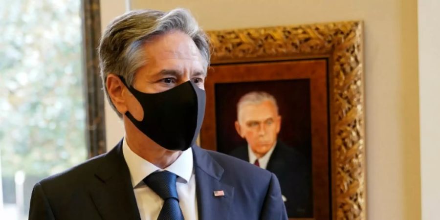 US-Aussenminister Antony Blinken beim Besuch der OECD.