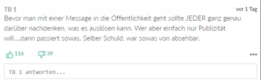 Einige finden, dass die Ex-Miss Schweiz im Voraus mit der negativen Kritik hätte rechnen müssen.