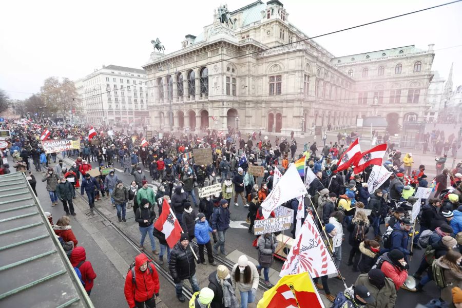 Rund 40'000 Menschen gingen auf die Strasse trotz Lockdowns.