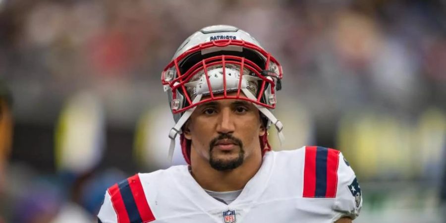 Der Stuttgarter NFL-Profi Jakob Johnson sieht in Corona kein grosses Thema mehr. Foto: Maximilian Haupt/dpa