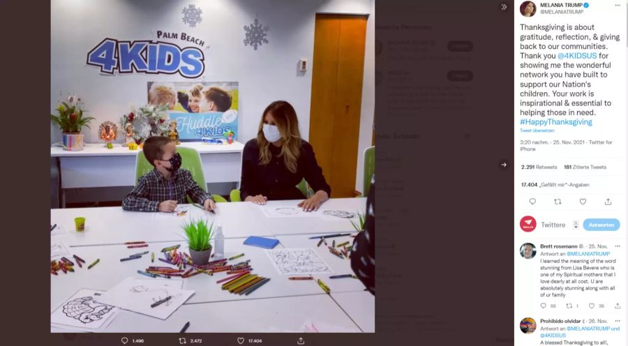 Melania Trump beim Besuch bei «4Kids».