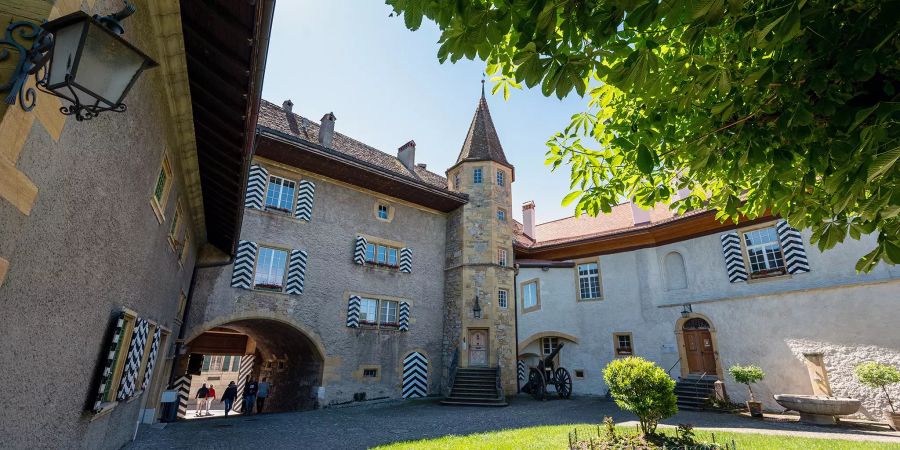 Der Schlosshof des Schloss Murten.
