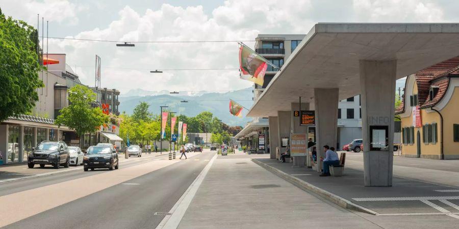 Bahnhofstrasse in der Gemeinde Wattwil.