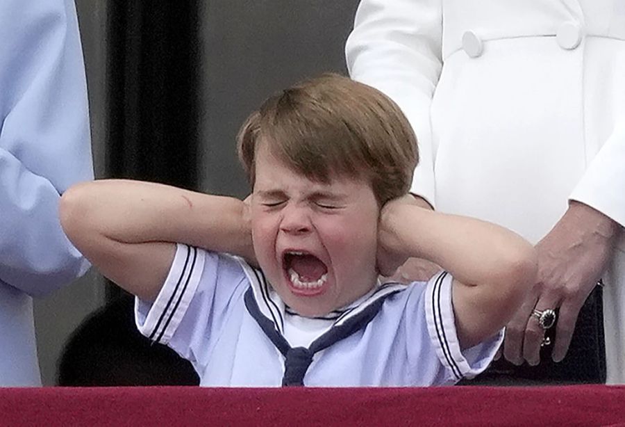 Prinz Louis entzückte beim Thronjubiläum mit seinen Grimassen.