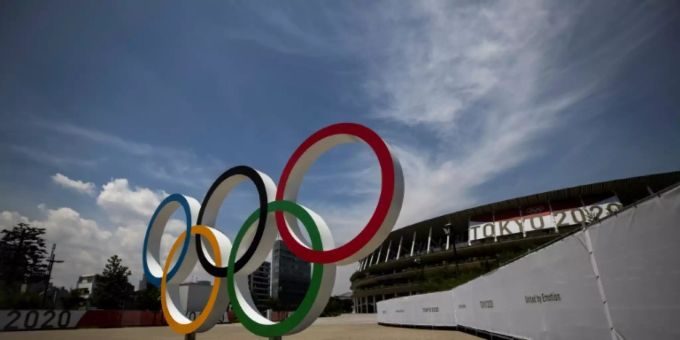 Olympische Ringe in Tokio. tokio