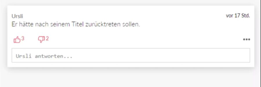 «Ursli» hätte sich sogar einen früheren Abschied des Sportlers gewünscht.