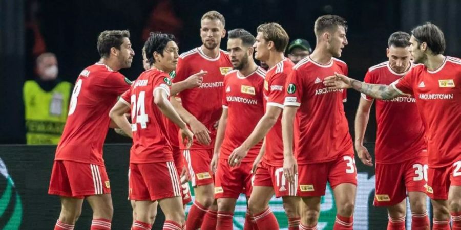 Union Berlin feierte gegen Maccabi Haifa einen souveränen Heimsieg. Foto: Andreas Gora/dpa
