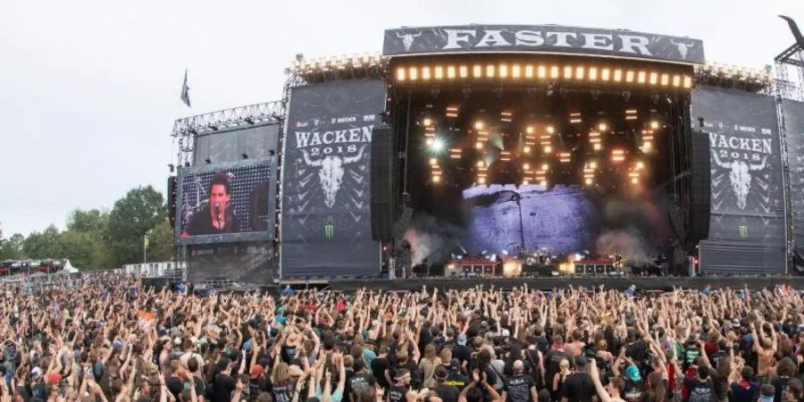 Ob es 2022 wieder so voll wird in Wacken wie 2018?. Foto: Daniel Reinhardt/dpa