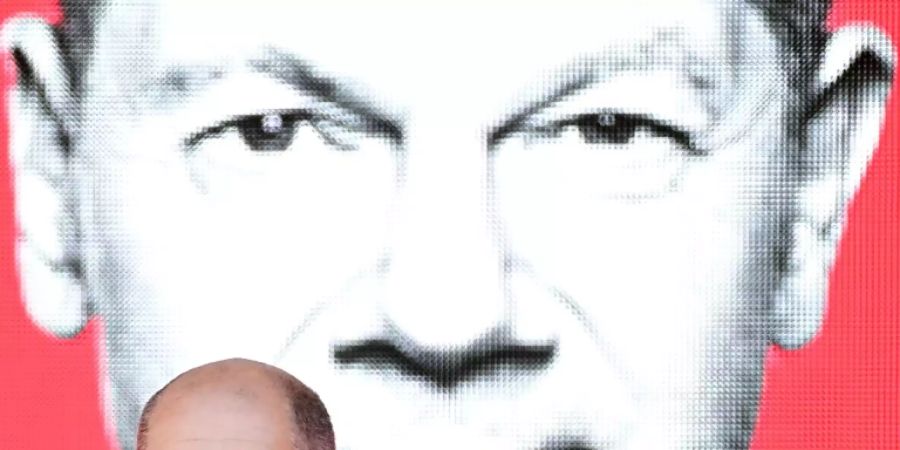 SPD-Kanzlerkandidat Scholz bei Wahlkampfauftritt