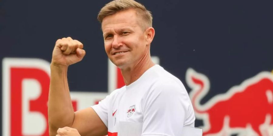 Sieht zu grosse finanzielle Unterschiede zwischen den Clubs in Europa: Leipzig-Coach Jesse Marsch. Foto: Jan Woitas/dpa-Zentralbild/dpa