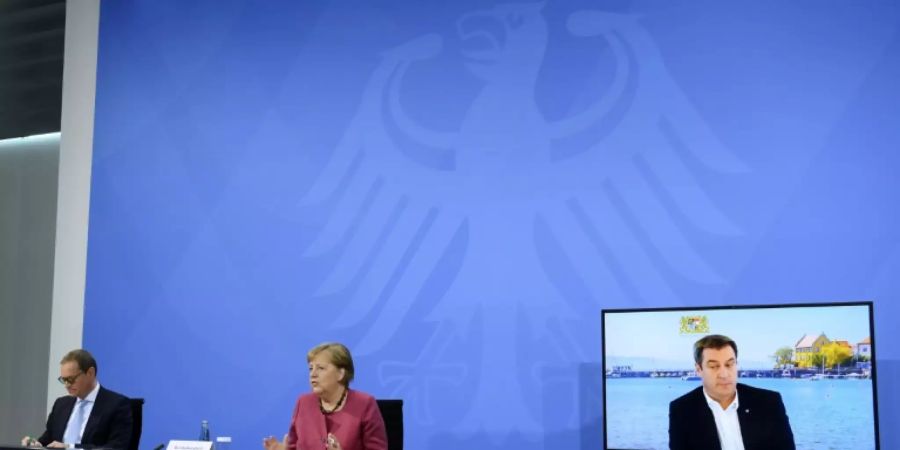 Pressekonferenz nach Bund-Länder-Runde im Mai