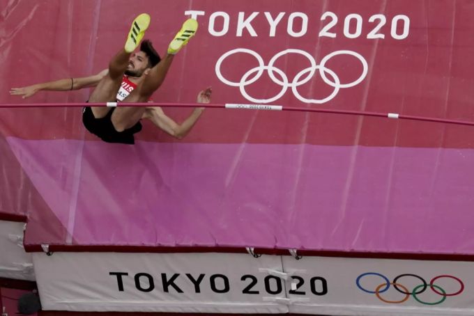 Loïc Gasch scheitert im Hochsprung bereits in der Qualifikation. Loïc Gasch Olympia 2021