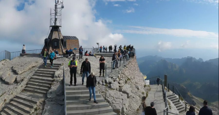 Auf dem Säntis hat man bei gutem Wetter einen Blick in sechs Länder.
