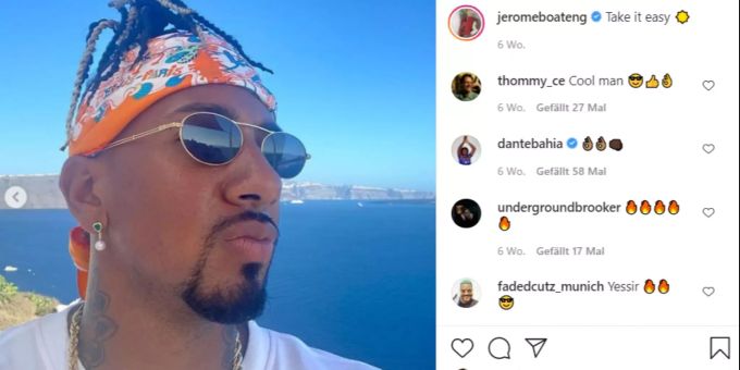 Kicker Jérôme Boateng soll sich verlobt haben. Jérôme Boateng