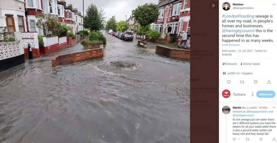 Wetter-Chaos in London.