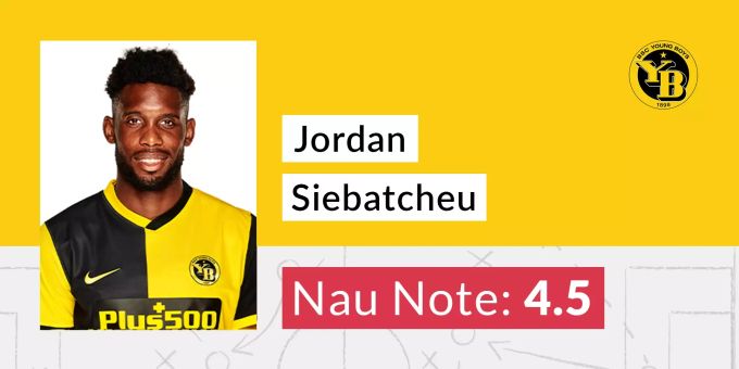 Die Nau.ch-Note für Jordan Siebatcheu von YB. YB