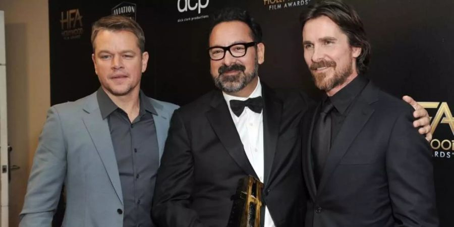 Das Männerbild der Schauspieler Matt Damon (l) und Christian Bale (r) wurde von ihren Vätern geprägt. Foto: Richard Shotwell/Invision/AP/dpa