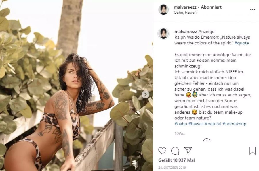 Im Urlaub schminkt sich Marlen Valderrama-Alvaréz nie.