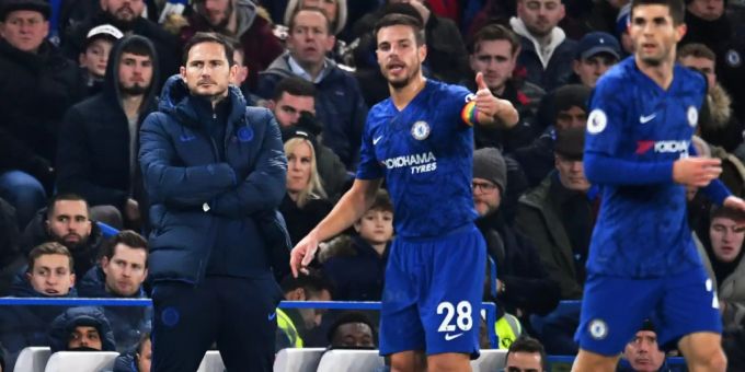 Chelsea-Trainer Frank Lampard (links) kann in der Winter-Transferperiode sein Kader wieder mit neuen Spielern ergänzen Chelsea-Trainer Frank Lampard (links) kann in der Winter-Transferperiode sein Kader wieder mit neuen Spielern ergänzen